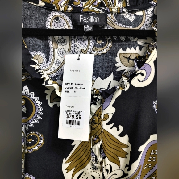 Papillon Paisley Swing Dress    Med - Picture 4 of 7